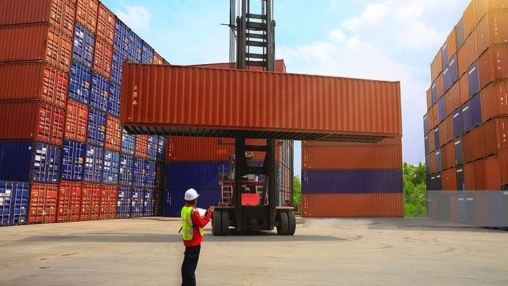 Container placed on site